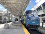 Hyundai Rotem Cab Car # 519 on the point of a northbound Tri-Rail Train